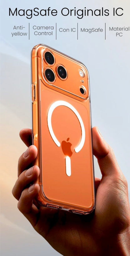 Funda MagSafe para iPhone Anti-Amarillamiento con IC - Delgada y Resistente
